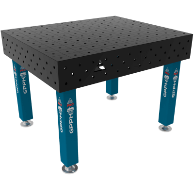 Lastafel PRO Rooster - 100x100mm, System - Φ16, Maat - 1200x1200mm, Benen - Op voeten