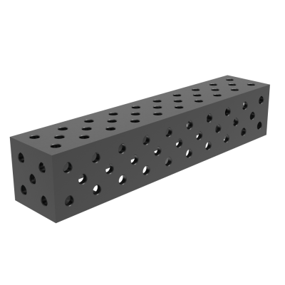 Svejseforbindelsesblok 1000x200x200mm, Gitter - diagonal, System - Φ28