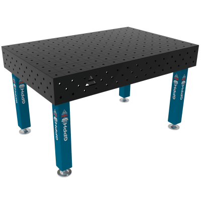 Table de soudage PRO Grille - 100x100mm, Système - Φ16, Taille - 1500x1000mm, Pattes - Sur les pieds