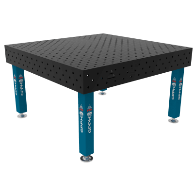 Suvirinimo stalas PRO Sistema- Φ16, Dydis - 1500x1480mm, Kojos - ant pėdų, Tinklelis - diagonalinisinis