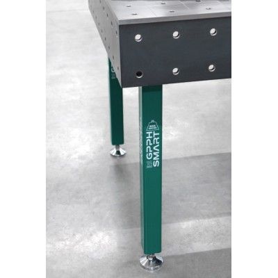 Svejsebord SMART Gitter - 100x100mm, System - Φ16, Størrelse - 1500x1000mm, Bordplade - 12mm