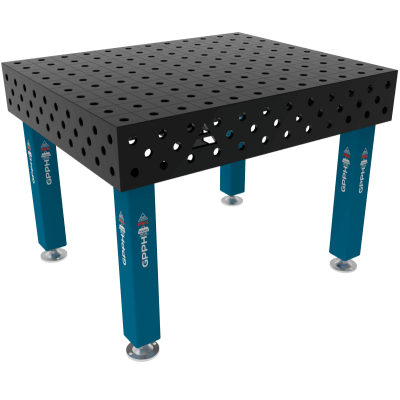 Mesa de soldadura PRO Grelha - 100x100mm, Sistema - Φ28, Tamanho - 1200x1200mm, Pernas - Nos pés