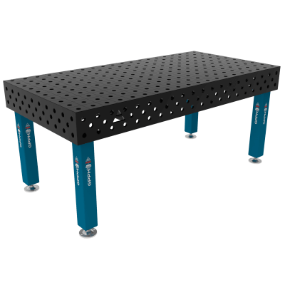 Welding table PRO Grid - 100x100mm, System - Φ28, Size - 2000x1000mm, Legs - On feet