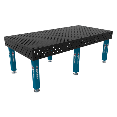 Metināšanas galds PRO Sistēma - Φ28, Izmērs - 2400x1200mm, Kājas - uz pēdām, Tīkls - diagonāle