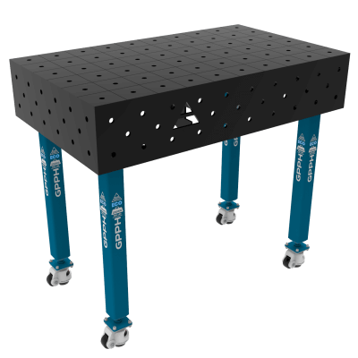 Table de soudage ECO Taille - 1000x600mm, Grille - 100x100mm, Système - Φ16, Pieds - Sur roues