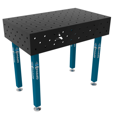 Metināšanas galds ECO Izmērs - 1000x600mm, Tīkls - 100x100mm, Sistēma - Φ16, Kājas - uz pēdām