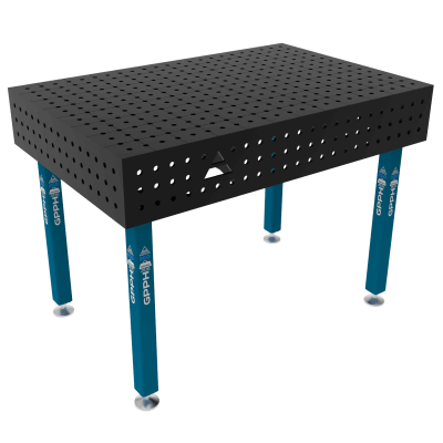 Lastafel ECO Maat - 1200x800mm, Rooster - 50x50mm, System - Φ16, Benen - Op voeten