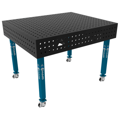 Welding table ECO Size - 1200x1000mm, Grid - 50x50mm, System - Φ16, Legs - On wheels