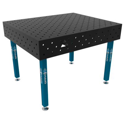 Welding table ECO Size - 1200x1000mm, Grid - diagonal, System - Φ16, Legs - On feet