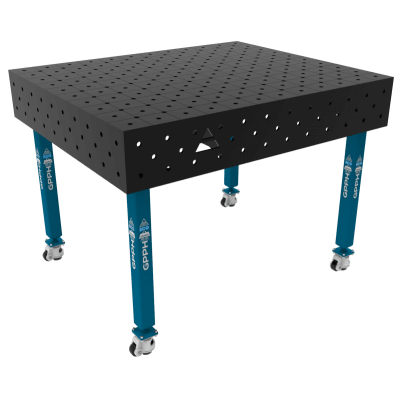 Table de soudage ECO Taille - 1200x1000mm, Grille - diagonale, Système - Φ16, Pieds - Sur roues