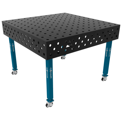 Sveisebord ECO Størrelse - 1200x1200mm, Rutenett - 100x100mm, System - Φ28, Ben - På hjul