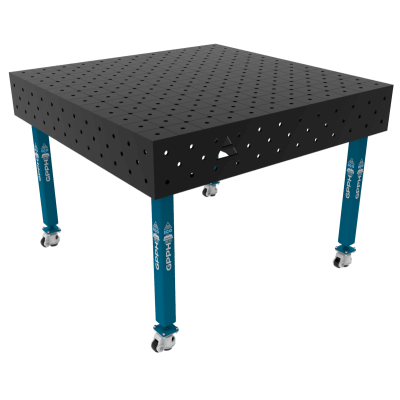 Table de soudage ECO Taille - 1200x1200mm, Grille - diagonale, Système - Φ16, Pieds - Sur roues