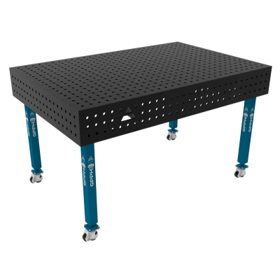 Welding table ECO Size - 1500x1000mm, Grid - 50x50mm, System - Φ16, Legs - On wheels