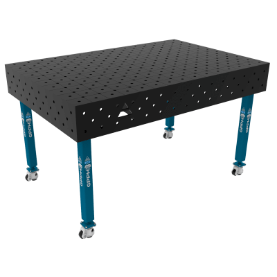 Sveisebord ECO Størrelse - 1500x1000mm, Rutenett - diagonal, System - Φ16, Ben - På hjul