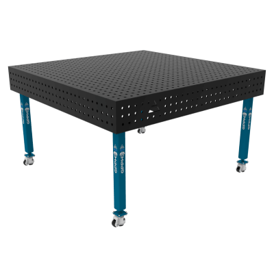 Metināšanas galds ECO Izmērs - 1500x1480mm, Tīkls - 50x50mm, Sistēma - Φ16, Kājas - uz riteņiem