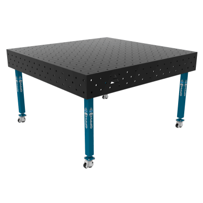 Welding table ECO Size - 1500x1480mm, Grid - 100x100mm, System - Φ16, Legs - On wheels