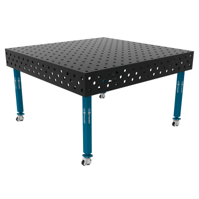 Welding table ECO Size - 1500x1480mm, Grid - 100x100mm, System - Φ28, Legs - On wheels