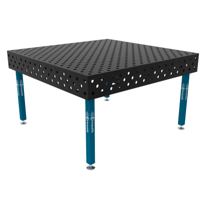 Metināšanas galds ECO Izmērs - 1500x1480mm, Tīkls - diagonāle, Sistēma - Φ28, Kājas - uz pēdām