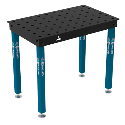 Table de soudage BASIC Taille - 1000x600mm, Grille - 100x100mm, Système - Φ28, Pattes - Sur les pieds