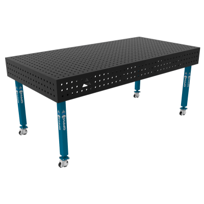 Table de soudage ECO Taille - 2000x1000mm, Grille - 50x50mm, Système - Φ16, Pieds - Sur roues