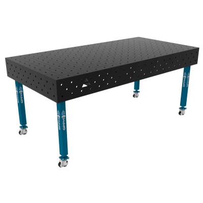 Lastafel ECO Maat - 2000x1000mm, Rooster - 100x100mm, System - Φ16, Poten - Op wielen