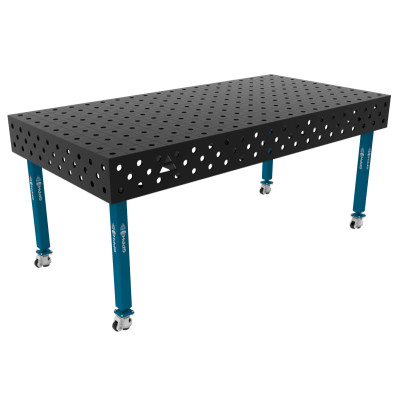 Svejsebord ECO Størrelse - 2000x1000mm, Gitter - 100x100mm, System - Φ28, Ben - på hjul