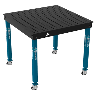 Svejsebord BASIC Størrelse - 1000x1000mm, Gitter -50x50mm, System - Φ16, Ben - på hjul