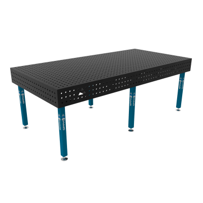 Kaynak masası ECO Boyut - 2400x1200mm, Izgara - 50x50mm, Sistem - Φ16, Bacaklar - Ayaklarda