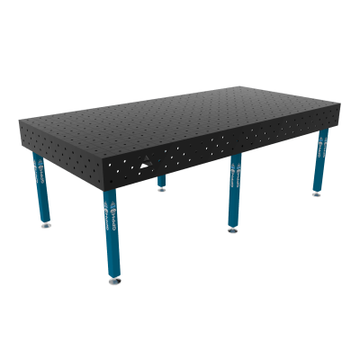 Kaynak masası ECO Boyut - 2400x1200mm, Izgara - 100x100mm, Sistem - Φ16, Bacaklar - Ayaklarda