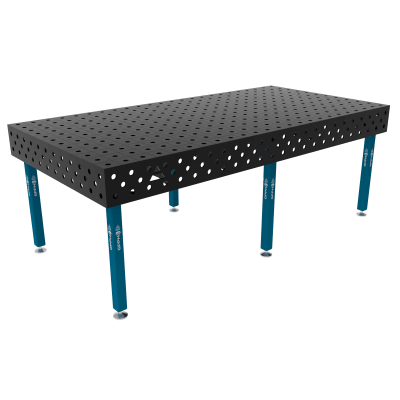 Welding table ECO Size - 2400x1200mm, Grid - 100x100mm, System - Φ28, Legs - On feet