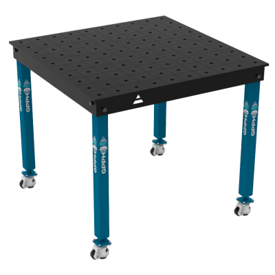 Table de soudage BASIC Taille - 1000x1000mm, Grille - 100x100mm, Système - Φ16, Pieds - Sur roues