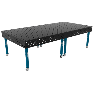 Table de soudage ECO Taille - 3000x1480mm, Grille - 100x100mm, Système - Φ28, Pieds - Sur roues