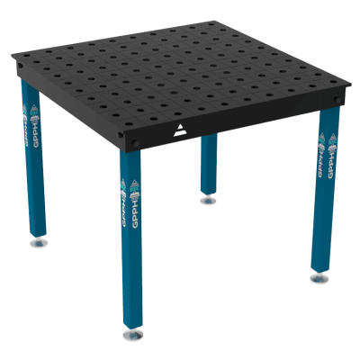 Welding table BASIC Size - 1000x1000mm, Grid - 100x100mm, System - Φ28, Legs - On feet