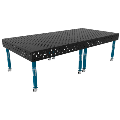 Lastafel ECO Maat - 3000x1480mm, Rooster - diagonaal, System - Φ28, Poten - Op wielen