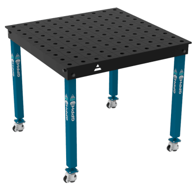 Table de soudage BASIC Taille - 1000x1000mm, Grille - 100x100mm, Système - Φ28, Pieds - Sur roues