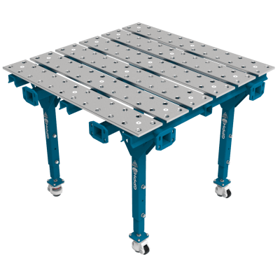 Modulært svejsebord, enkelt 1200x1200 mm system 28 grid 100x100mm