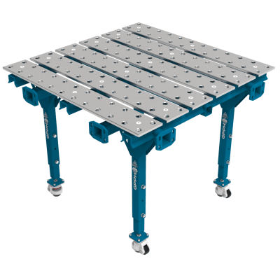 Modular welding table, single 1200x1200 mm system 28 grid 100x100mm