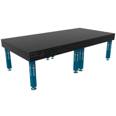 Metināšanas galds PRO Izmērs - 3000x1480mm, Tīkls - 50x50mm, Sistēma - Φ16, Kājas - uz pēdām