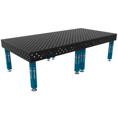 Svejsebord PRO Størrelse - 3000x1480mm, Gitter - diagonal, System - Φ28, Ben - På fødderne