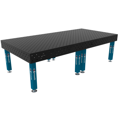 Kaynak masası PRO Boyut - 3000x1480mm, Izgara - diyagonal, Sistem - Φ16, Bacaklar - Ayaklarda