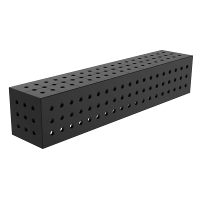 Tafelverbinder, kubus 1000x200x200mm, Rooster - 50x50mm, System - Φ16, Voor tafel - PLUS