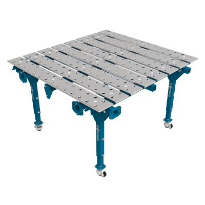 Modular welding table, single 1600x1500 mm systém 28mm, mriežka 100x100