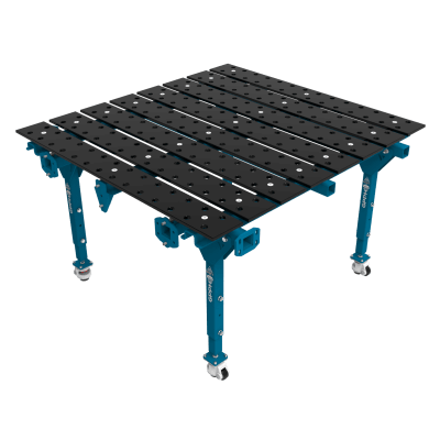 Modular welding table, single, nitrided 1600x1500 mm system 28mm, grid 100x100,