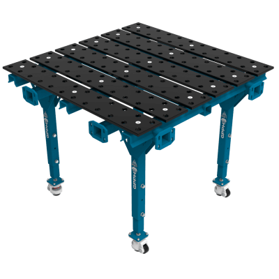 Modulaire lastafel, enkel, genitreerd 1200x1200 mm system 28 grid 100x100mm