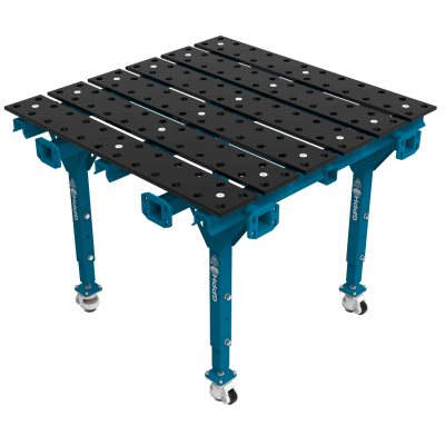 Modular welding table, single, nitrided 1200x1200 mm system 28 grid 100x100mm