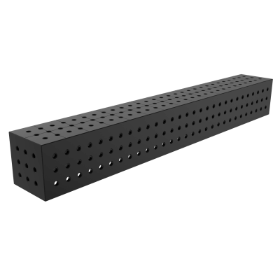 Tafelverbinder, kubus 1500x200x200mm, Rooster - 50x50mm, System - Φ16, Voor tafel - PLUS