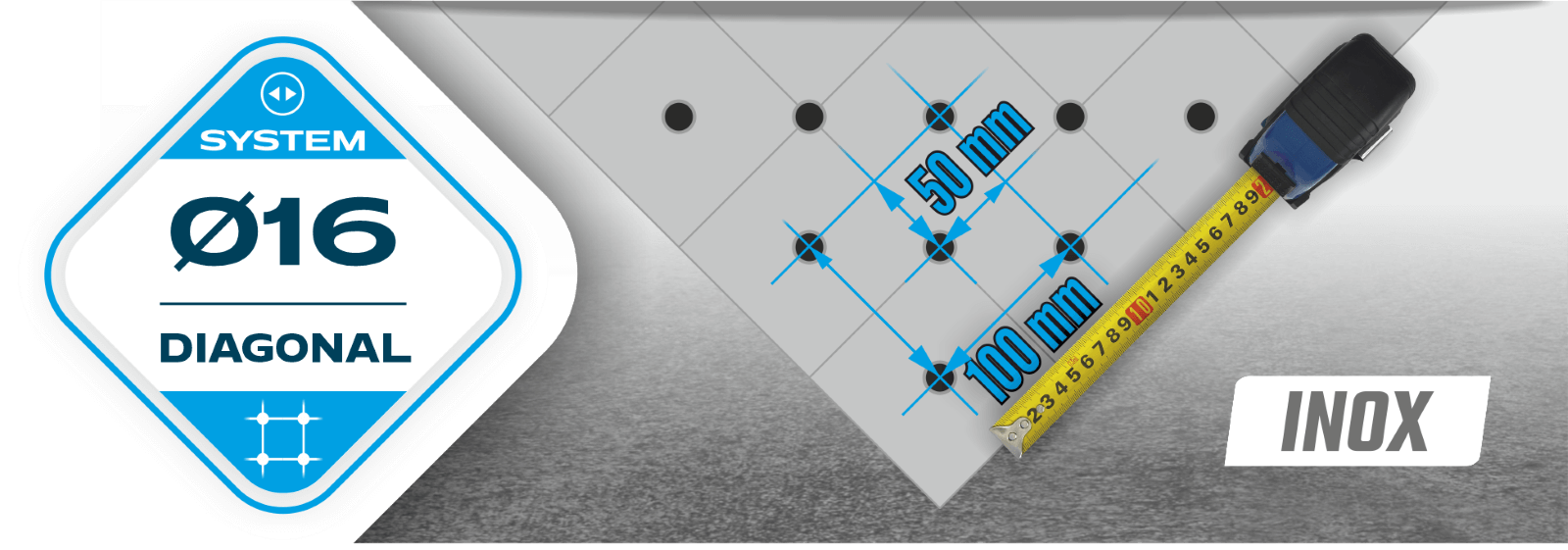 Diagonal grid, system fi28