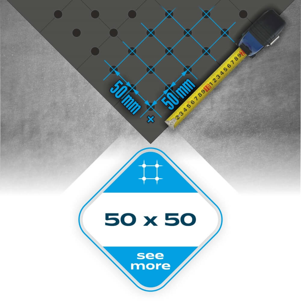 Mesas de soldadura en cuadrícula de 50x50mm