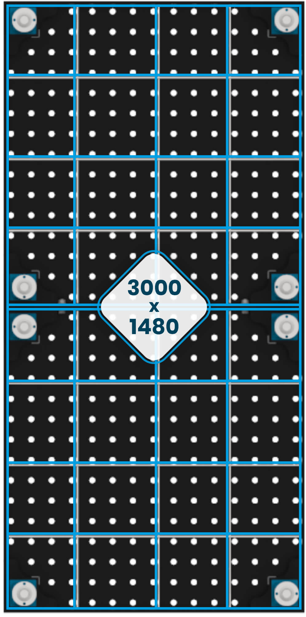 Refuerzos de mesa de soldadura en tamaño 3000x1480