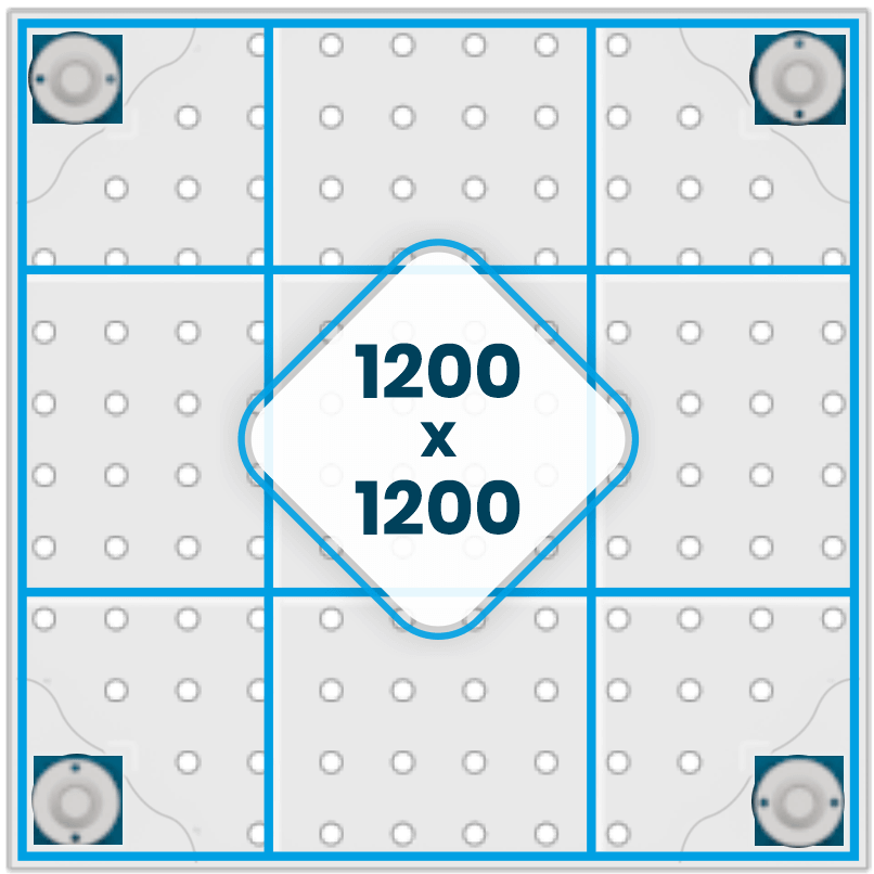 Rebrovanie zváracieho stola INOX 1200x1200